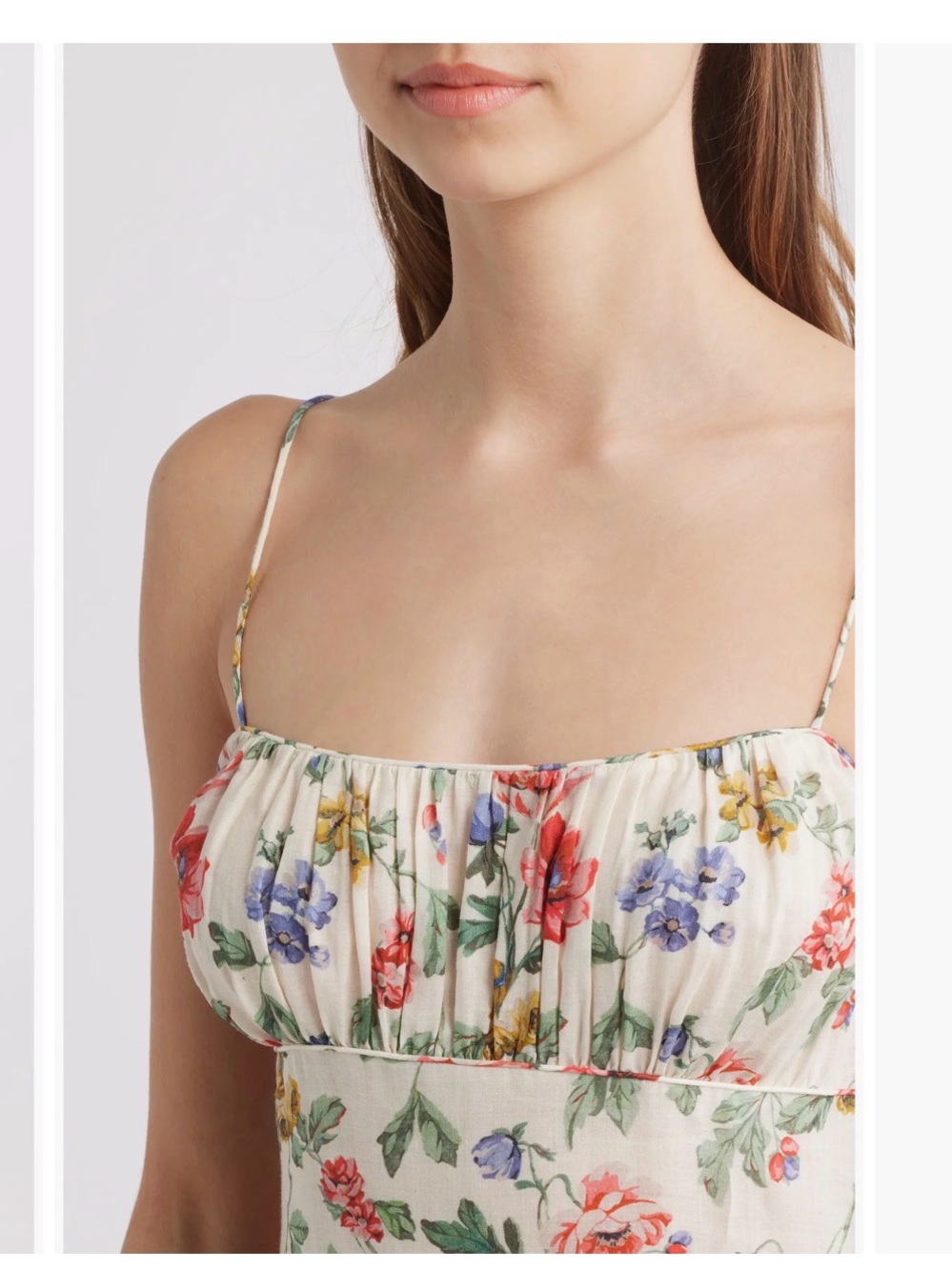 Floral Smocked Sundress in Cream by Doen - Picture 4 of 6